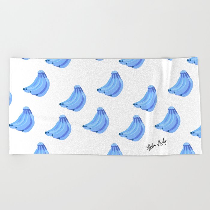 Banana Blue- white/transparent background Beach Towel