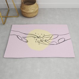 The Spark Between the Touch Of Our Hands Rug