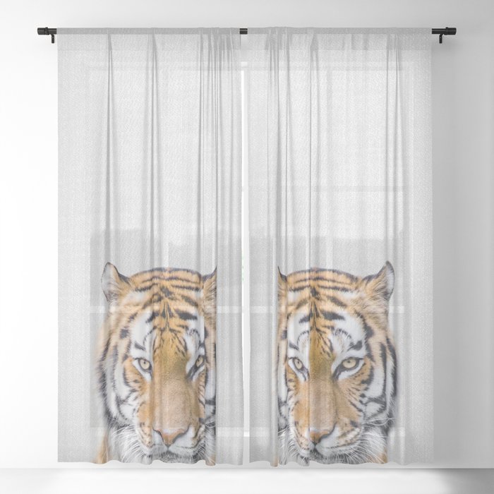 Tiger - Colorful Sheer Curtain