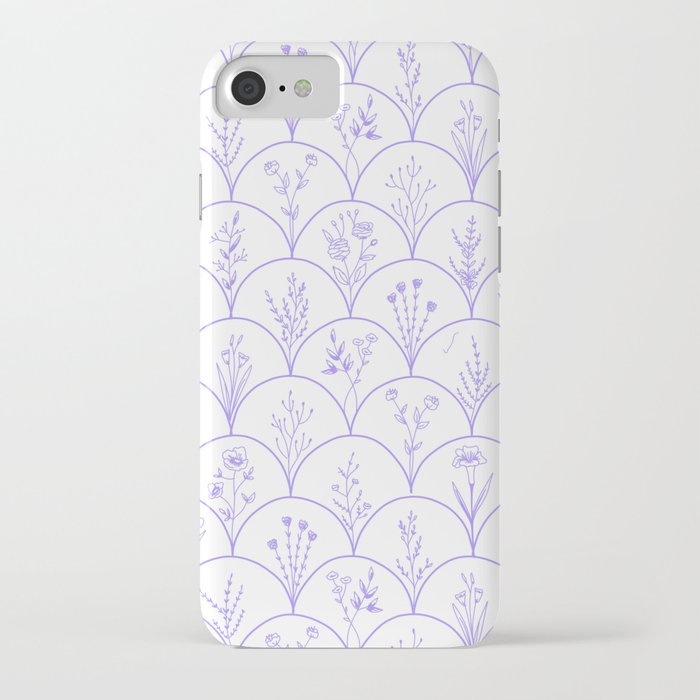 Lavender Botanical Tiles iPhone Case