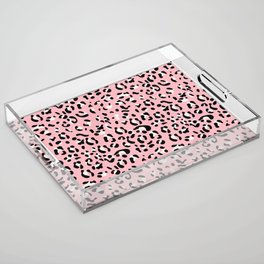 Leopard Print Seamless Pattern  Acrylic Tray