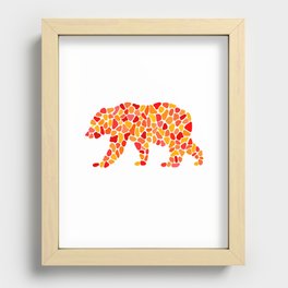 Red Orange Yellow Fiery Bear Recessed Framed Print