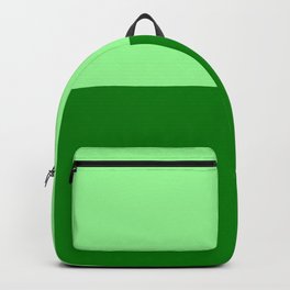 Pale Green and Green minimalist two horizontal colors. Backpack