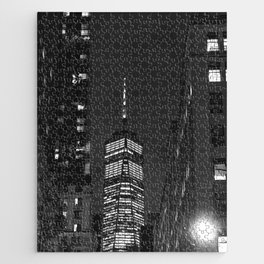 Night Views in NYC | Black and White Travel Photography | New York City Jigsaw Puzzle