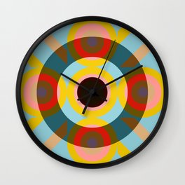 Rhenus - Colorful Decorative Abstract Art Pattern Wall Clock | Happy, Winter, Symmetric, Colorful, Summer, Colors, Chic, Stripes, Vintage, Love 