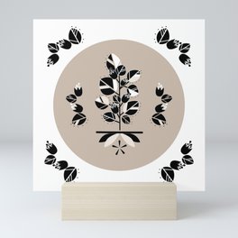 Folk Art Tree Illustration // Swedish Tulip Tree Mini Art Print