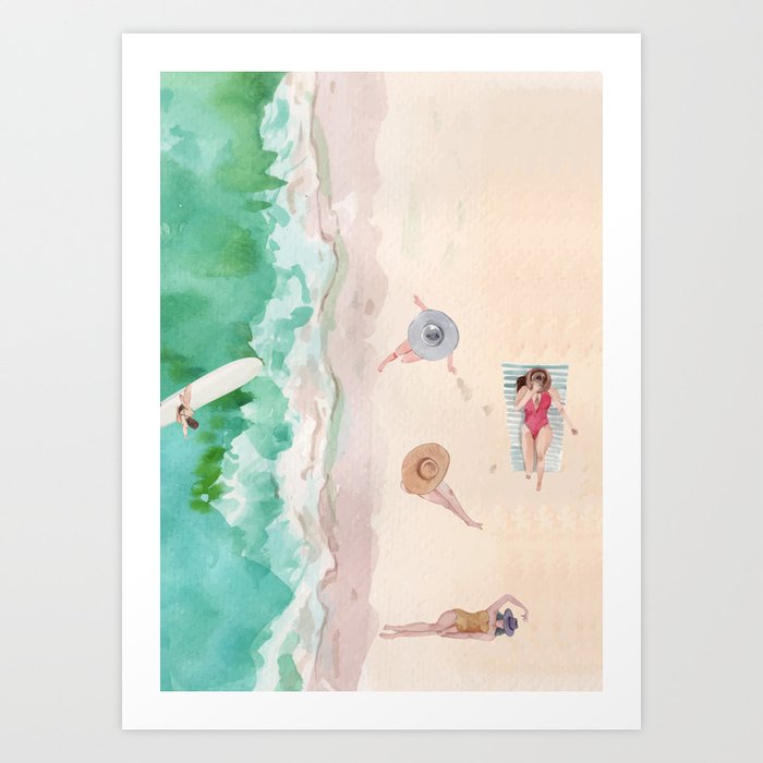 Day on the Beach Art Print