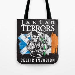 Tartan Terrors Logo with words Tote Bag