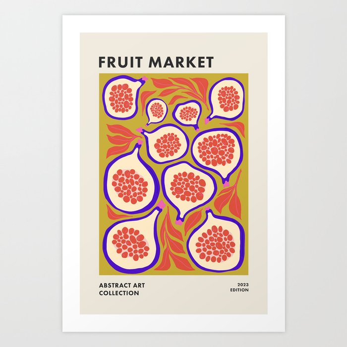 Fruit Market Retro Kitchen Art 2 Art Print
