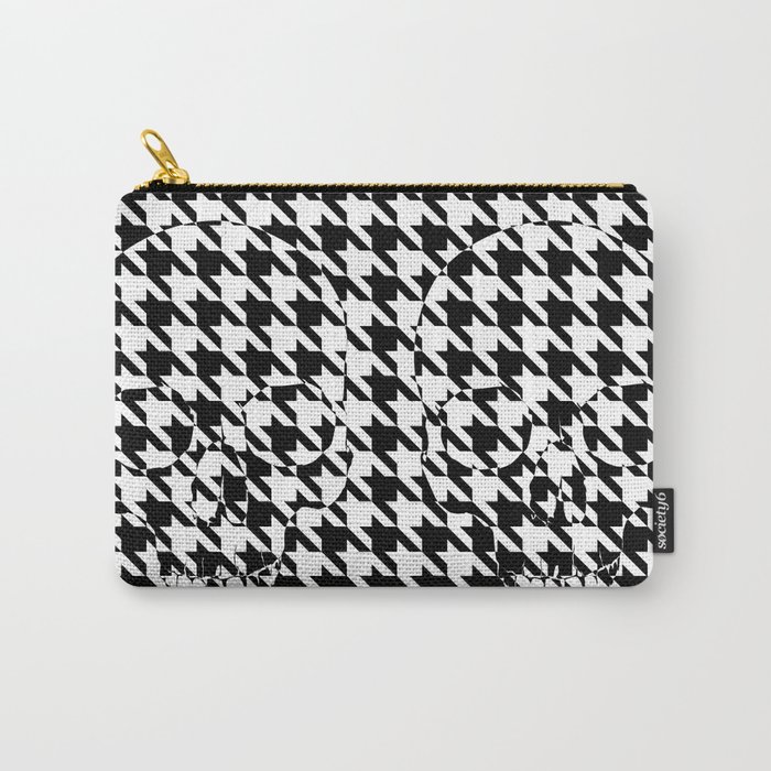 HOUNDSTOOTH SKULL #2 Carry-All Pouch