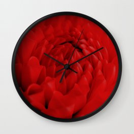 Innuendo Red Dahlia Macro Wall Clock