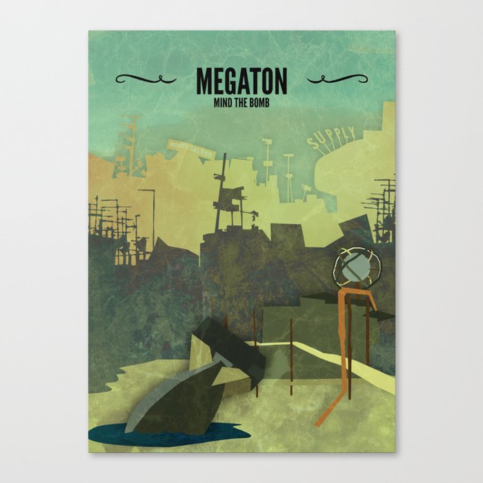 Megaton Fallout 3 Poster Fallout Print Video Game Art Gamer