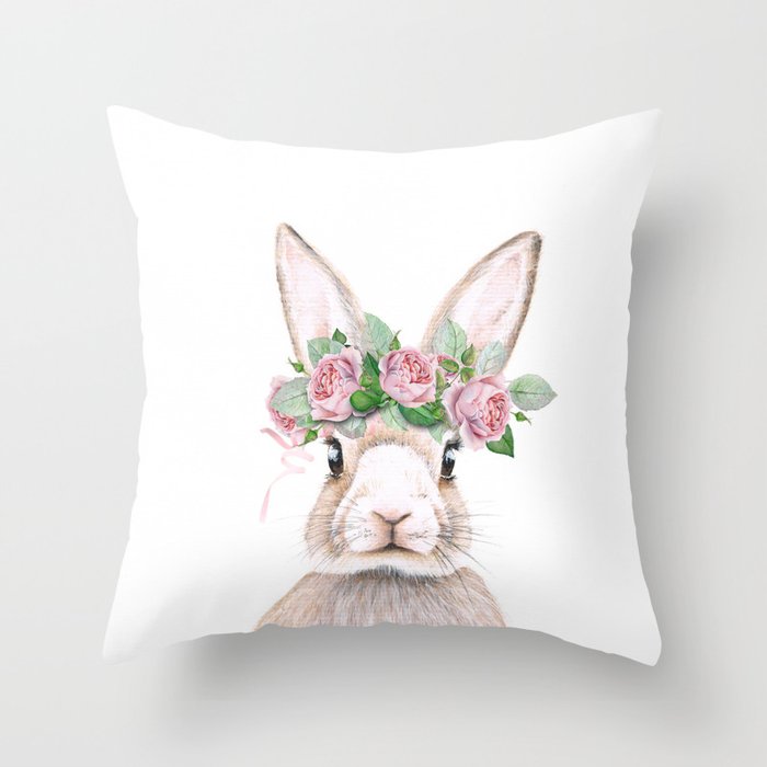 bunny throw pillow