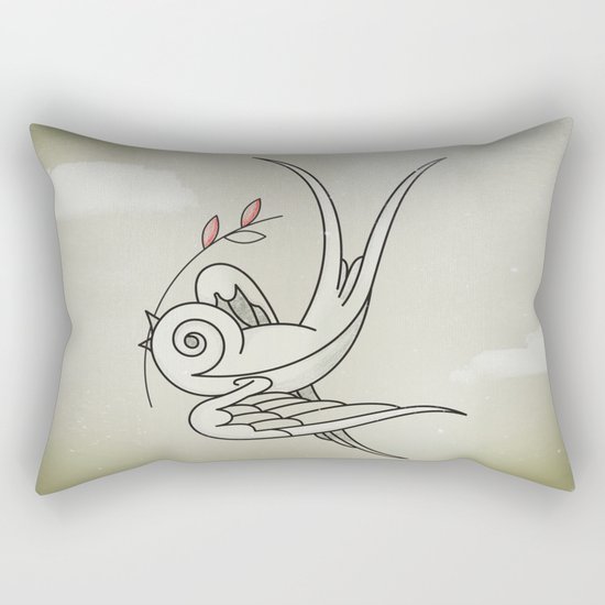 Peace Sparrow Rectangular Pillow