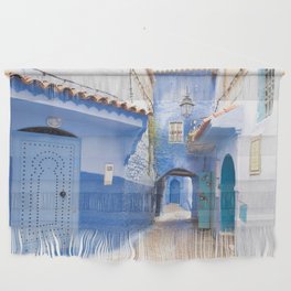 Blue City Street, Morocco Wall Hanging