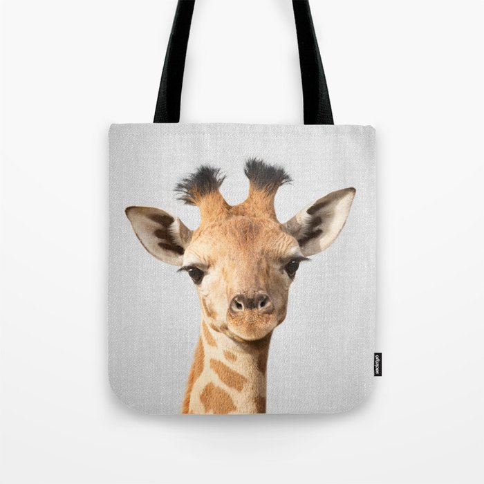 Baby Giraffe - Colorful Tote Bag
