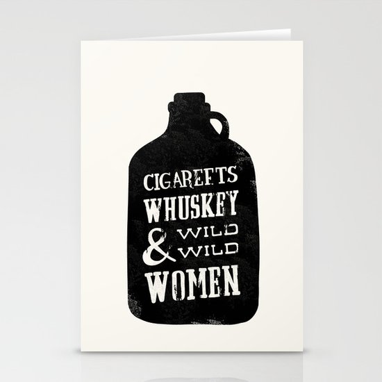 Cigareets & whuskey Stationery Cards