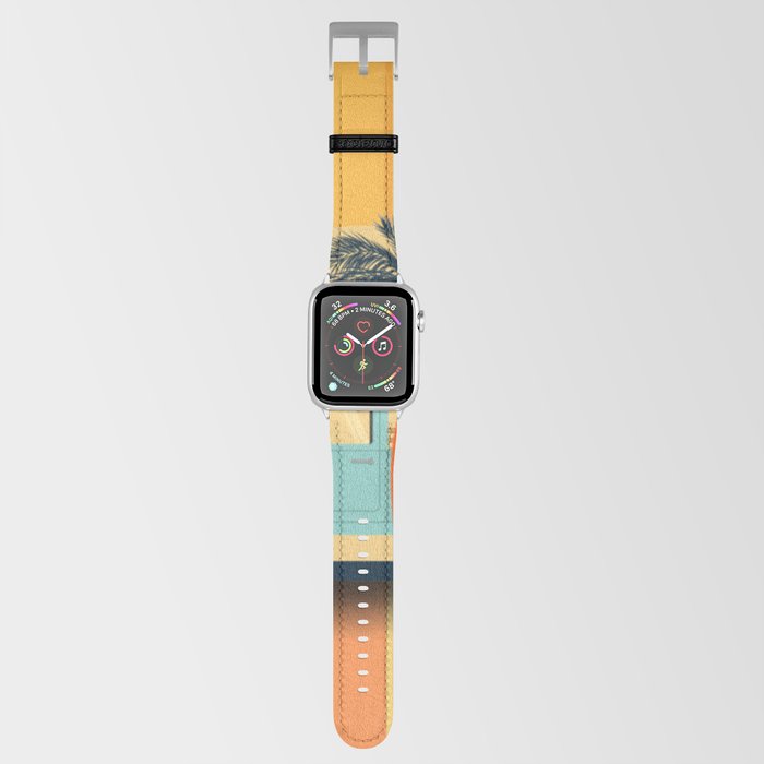 Retro Surfer Pick-up Truck Summer Palm Tree Apple Watch Band