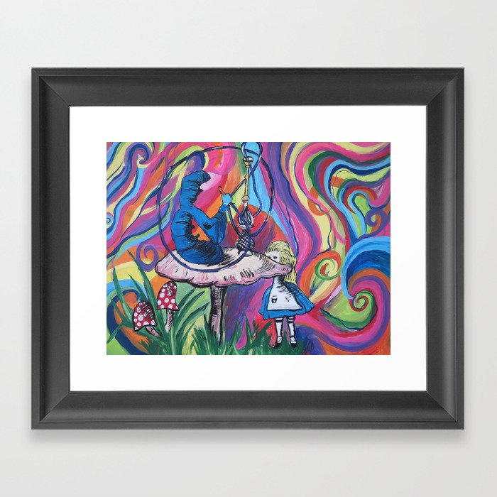 "Trippy Alice in Wonderland" Framed Art Print