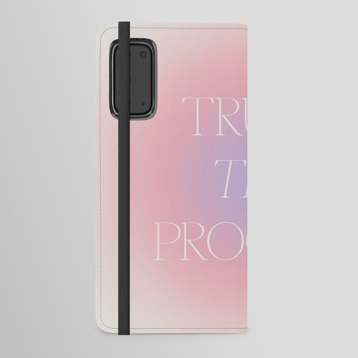 Trust The Process Gradient Lavender & Pink Android Wallet Case