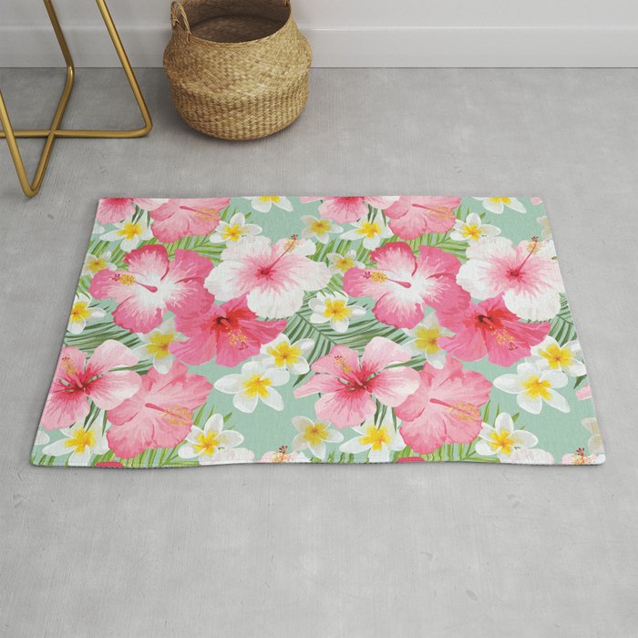 Tropical Hibiscus Rug