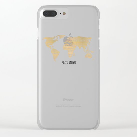 Hello World Clear iPhone Case