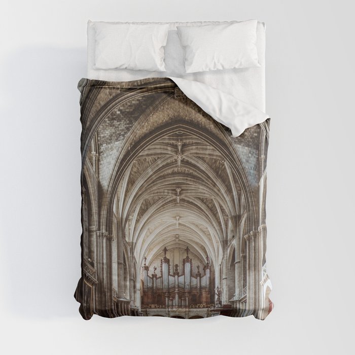 France Photography - The Interior Cathedral Duvet Cover