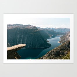 Stunning view of Trolltunga, Norway | Travel photography | Color Art Print Art Print
