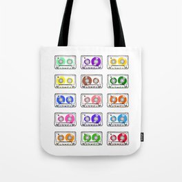 Rainbow Cassette Tapes Tote Bag