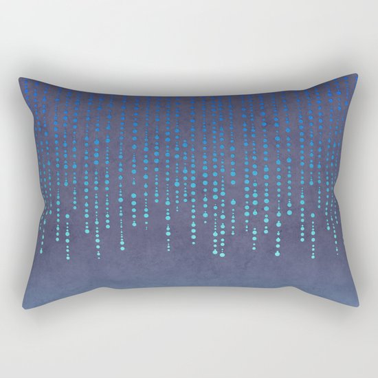Dark Glamour blue elegant glitter Rectangular Pillow
