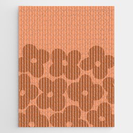 Abstract Floral Patterns 2 in Terracotta Brown Shades Jigsaw Puzzle
