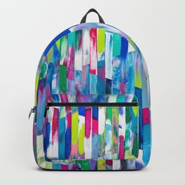 Unmixed Multi-Color Backpack | Pretty, Abstract, Geometric, Painting, Bright, Acrylic, Colorful, Joyful, Multicolor 
