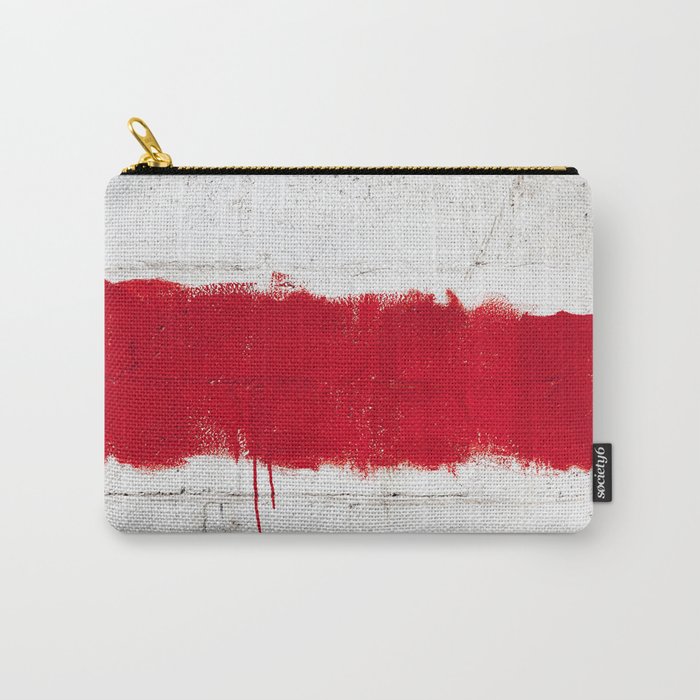 Red on White Carry-All Pouch
