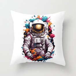 Pop Astronaut Throw Pillow