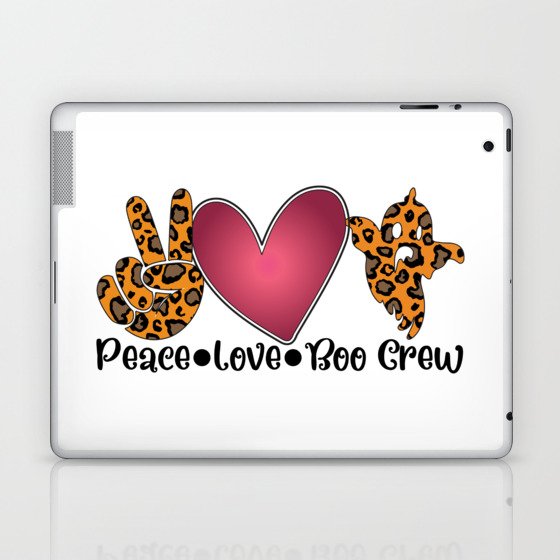 Peace Love Boo Crew Laptop & iPad Skin