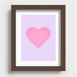Lavender Heart Aura - Love Recessed Framed Print