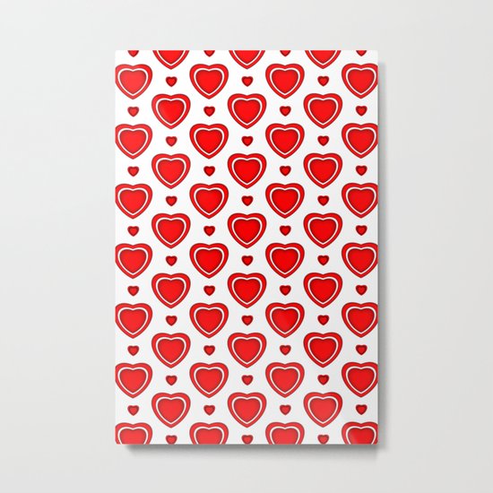 Valentine in White Metal Print
