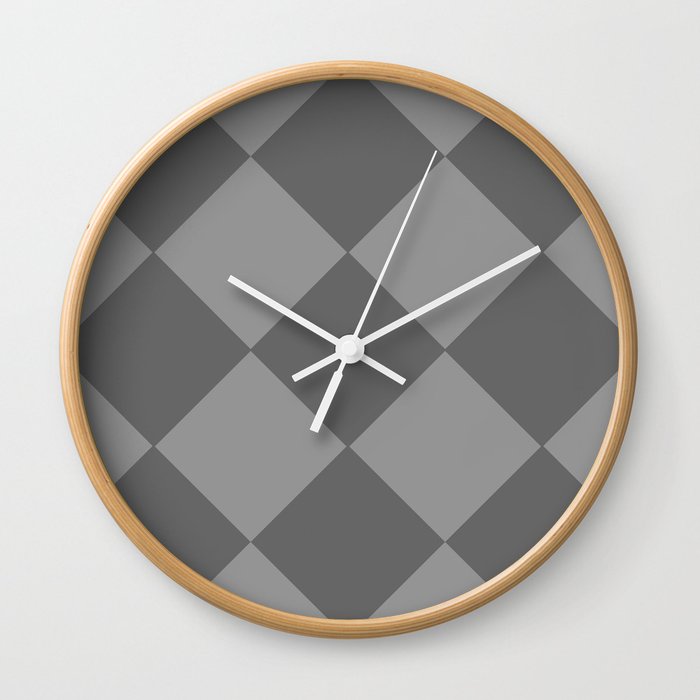Grey Rhombus Wall Clock