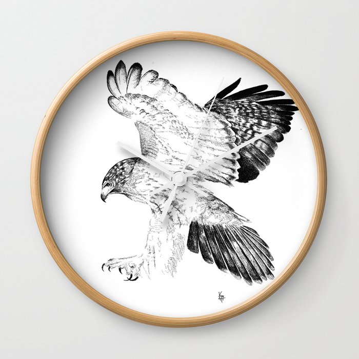 Red Tailed Hawk Wall Clock