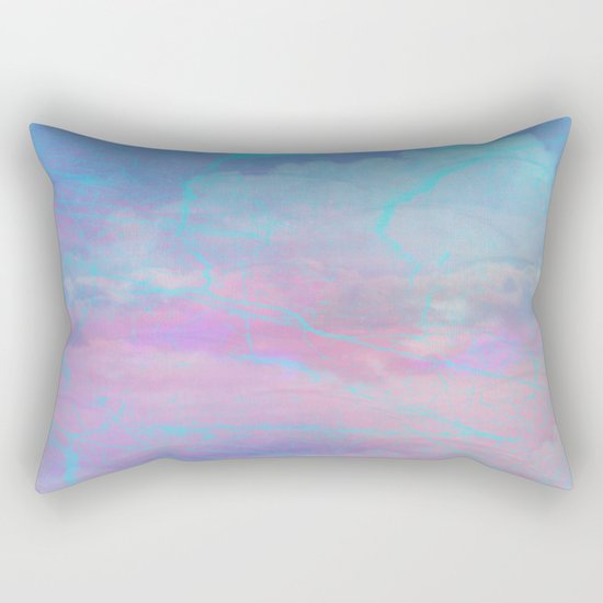 Marble Sky Abstract Rectangular Pillow