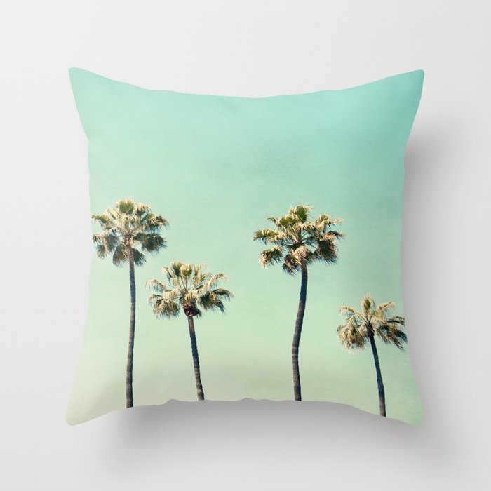 Palm Tree Photography Throw Pillow