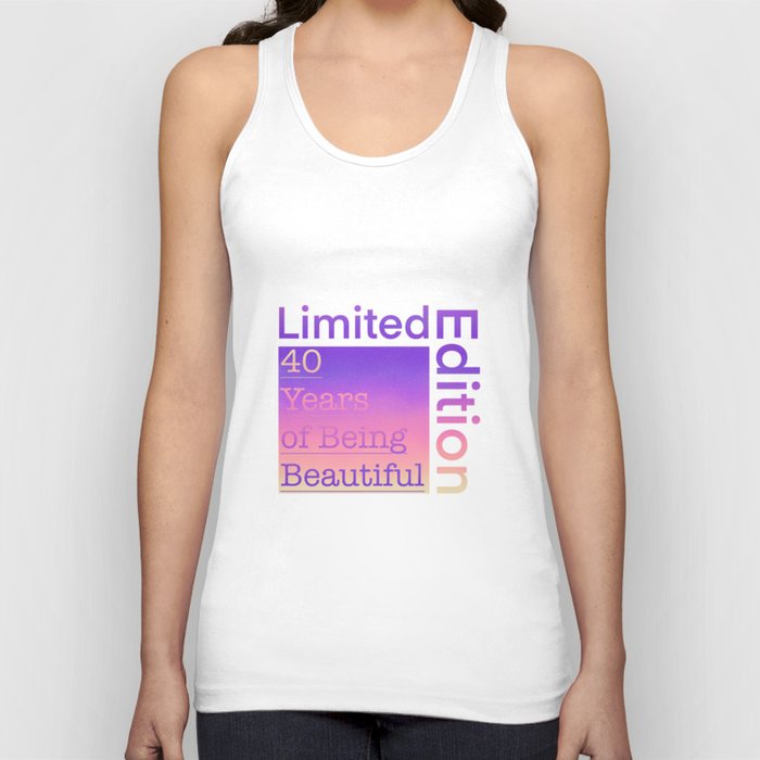 40 Year Old Gift Gradient Limited Edition 40th Retro Birthday Tank Top