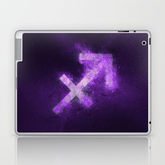 Sagittarius Zodiac Sign. Abstract night sky. Laptop & iPad Skin