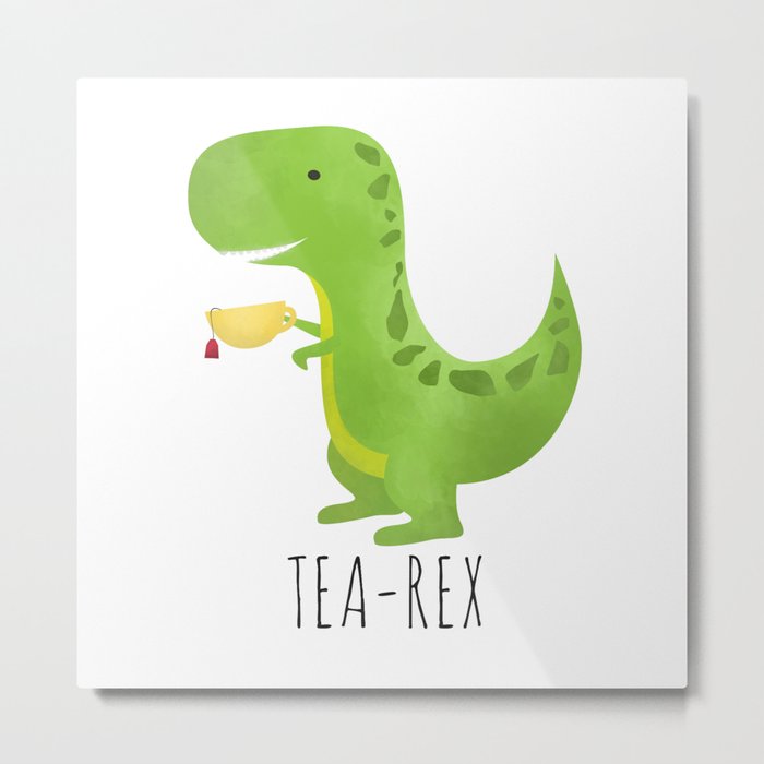 Tea-Rex Metal Print