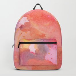 Sunset Color Palette Abstract Watercolor Painting Backpack