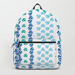 Typographic Pattern: Ampersand III Backpack | Typography, Blue, Textsample, Type, Ampersand, And, Texture, Pattern, Bright,   