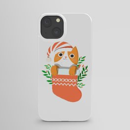 Cat In Christmas Sock iPhone Case