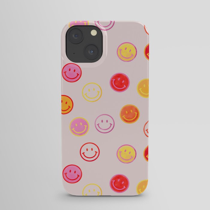 Smiling Faces Pattern iPhone Case