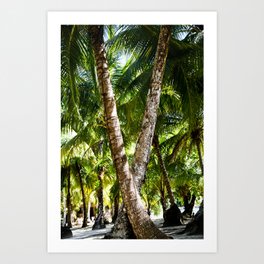 Tropical Paradise Beach Escape Island - Panama travel & palms landscape - Fine Art Print colorful 3 Art Print