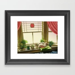 Window Cat Framed Art Print